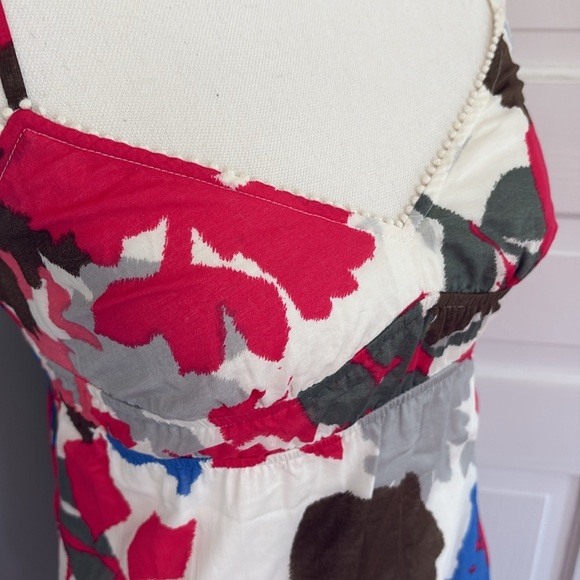 American Eagle Floral Midi Dress Tie Back Size 4 sun dress - Picture 3 of 8